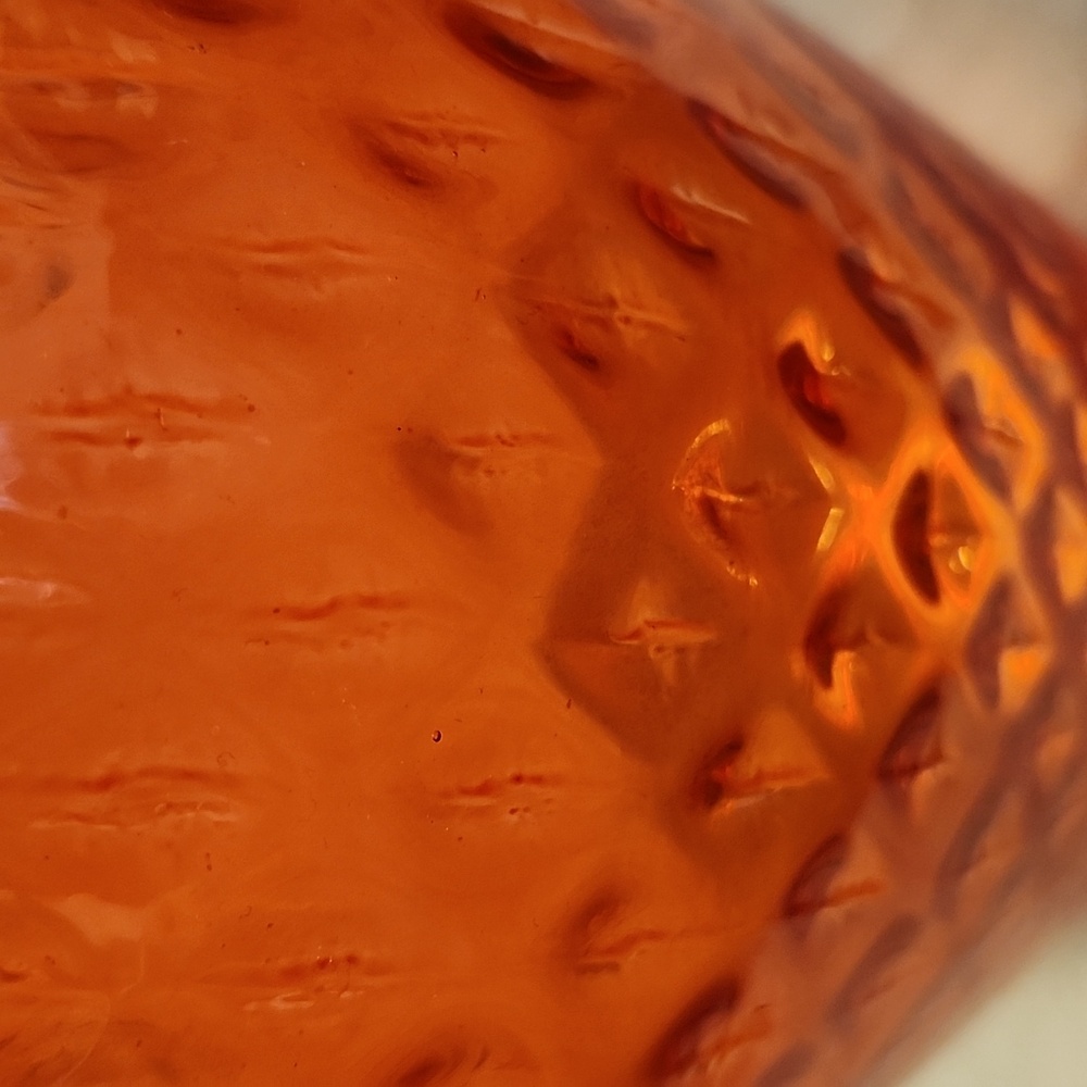Elegant Rose Colored Raspberry Glass Vase - Picture 4 of 4